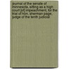 Journal of the Senate of Minnesota, Sitting As a High Court [Of] Impeachment, for the Trial of Hon. Sherman Page, Judge of the Tenth Judicial door Sherman Page