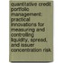 Quantitative Credit Portfolio Management: Practical Innovations for Measuring and Controlling Liquidity, Spread, and Issuer Concentration Risk