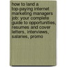 How to Land a Top-Paying Internet Marketing Managers Job: Your Complete Guide to Opportunities, Resumes and Cover Letters, Interviews, Salaries, Promo door Cynthia Clarke