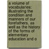 a Volume of Vocabularies: Illustrating the Condition and Manners of Our Forefathers, As Well As the History of the Forms of Elementary Education and O
