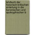 Lehrbuch der historisch-kritischen Einleitung in die kanonischen und apokryphischen B