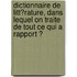 Dictionnaire De Litt�Rature, Dans Lequel on Traite De Tout Ce Qui a Rapport Ͽ
