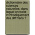 Dictionnaire Des Sciences Naturelles: Dans Lequel on Traite M�Thodiquement Des Diff�Rens Ͽ