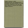 English Literature, Noted Bibliographically and Biographically. A Catalogue With Prices Affixed, of a Very Extensive Collection of the First and Early Editions of Ancient and Modern English Literature .. by Pickering