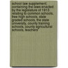 School Law Supplement; Containing the Laws Enacted by the Legislature of 1913 Relating to Common Schools, Free High Schools, State Graded Schools, the State University, County Training Schools, County Agricultural Schools, Teachers' by Wisconsin