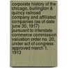 Corporate History of the Chicago, Burlington & Quincy Railroad Company and Affiliated Companies (As of Date June 30, 1917) Pursuant to Interstate Commerce Commission Valuation Order No. 20, Under Act of Congress Approved March 1, 1913 door Quincy Ra Company