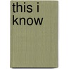 This I Know door Susannah Conway