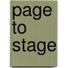 Page to Stage by Vincent Murphy