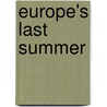Europe's Last Summer door David Fromkin
