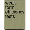 Weak Form Efficiency Tests by Bj�rn Schubert