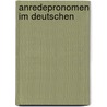 Anredepronomen Im Deutschen by Martin Stepanek
