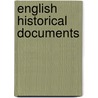 English Historical Documents door W.D. Handcock