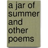 A Jar of Summer and Other Poems by Barbara Peckham