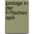 Prologe in Der H�Fischen Epik