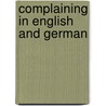 Complaining in English and German by Regina Everinghoff