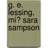 G. E. Lessing, Mi� Sara Sampson