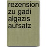 Rezension Zu Gadi Algazis Aufsatz by Roman Derneff