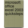Microsoft Office Excel 2003 QuickSteps door Martin S. Matthews