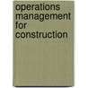 Operations Management for Construction door March Chris