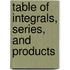 Table of Integrals, Series, and Products