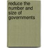 Reduce the Number and Size of Governments
