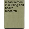 Measurement in Nursing and Health Research door Ora Strickland