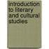 Introduction to Literary and Cultural Studies