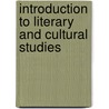 Introduction to Literary and Cultural Studies door Alena Saucke