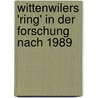 Wittenwilers 'Ring' in Der Forschung Nach 1989 by Jan Taussig