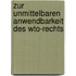 Zur Unmittelbaren Anwendbarkeit Des Wto-Rechts
