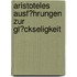 Aristoteles Ausf�Hrungen Zur Gl�Ckseligkeit