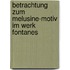 Betrachtung Zum Melusine-Motiv Im Werk Fontanes