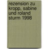 Rezension Zu Kropp, Sabine Und Roland Sturm 1998 door Robert Conrad
