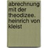 Abrechnung Mit Der Theodizee. Heinrich Von Kleist