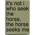 It's Not I Who Seek the Horse, the Horse Seeks Me