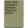 Obiter Dicta (Webster's Japanese Thesaurus Edition) door Icon Group International