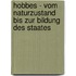 Hobbes - Vom Naturzustand Bis Zur Bildung Des Staates