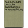 Das Modell Der Deutschen Zweiphasigen Lehrerausbildung door Anett Grießer