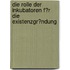 Die Rolle Der Inkubatoren F�R Die Existenzgr�Ndung