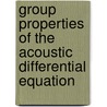 Group Properties of the Acoustic Differential Equation door L. V Poluyanov