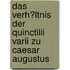 Das Verh�Ltnis Der Quinctilii Varii Zu Caesar Augustus