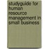 Studyguide for Human Resource Management in Small Business