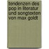 Tendenzen Des Pop in Literatur Und Songtexten Von Max Goldt