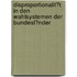 Disproportionalit�T in Den Wahlsystemen Der Bundesl�Nder