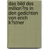 Das Bild Des Million�Rs in Den Gedichten Von Erich K�Stner