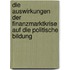 Die Auswirkungen Der Finanzmarktkrise Auf Die Politische Bildung