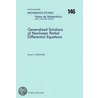 Generalized Solutions of Nonlinear Partial Differential Equations by E. E Rosinger