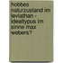 Hobbes Naturzustand Im Leviathan - Idealtypus Im Sinne Max Webers?