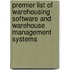 Premier List of Warehousing Software and Warehouse Management Systems