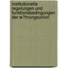 Institutionelle Regelungen Und Funktionsbedingungen Der W�Hrungsunion door Thomas Reith